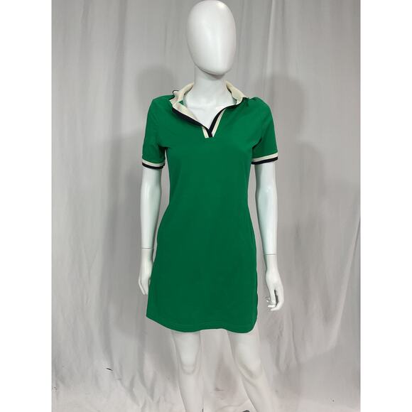 Tuckernuck Green Polo Dress with Navy and White Accents - Picture 2 of 5